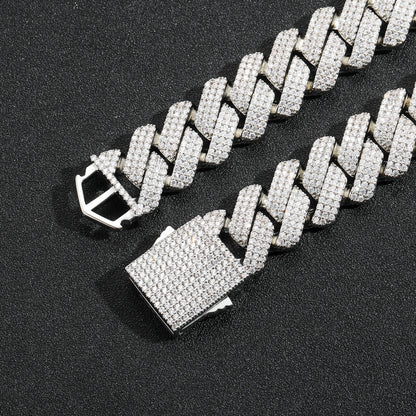 Hip Hop Diamond Shape Cuban Link Cubic Zirconia Bracelet for Men