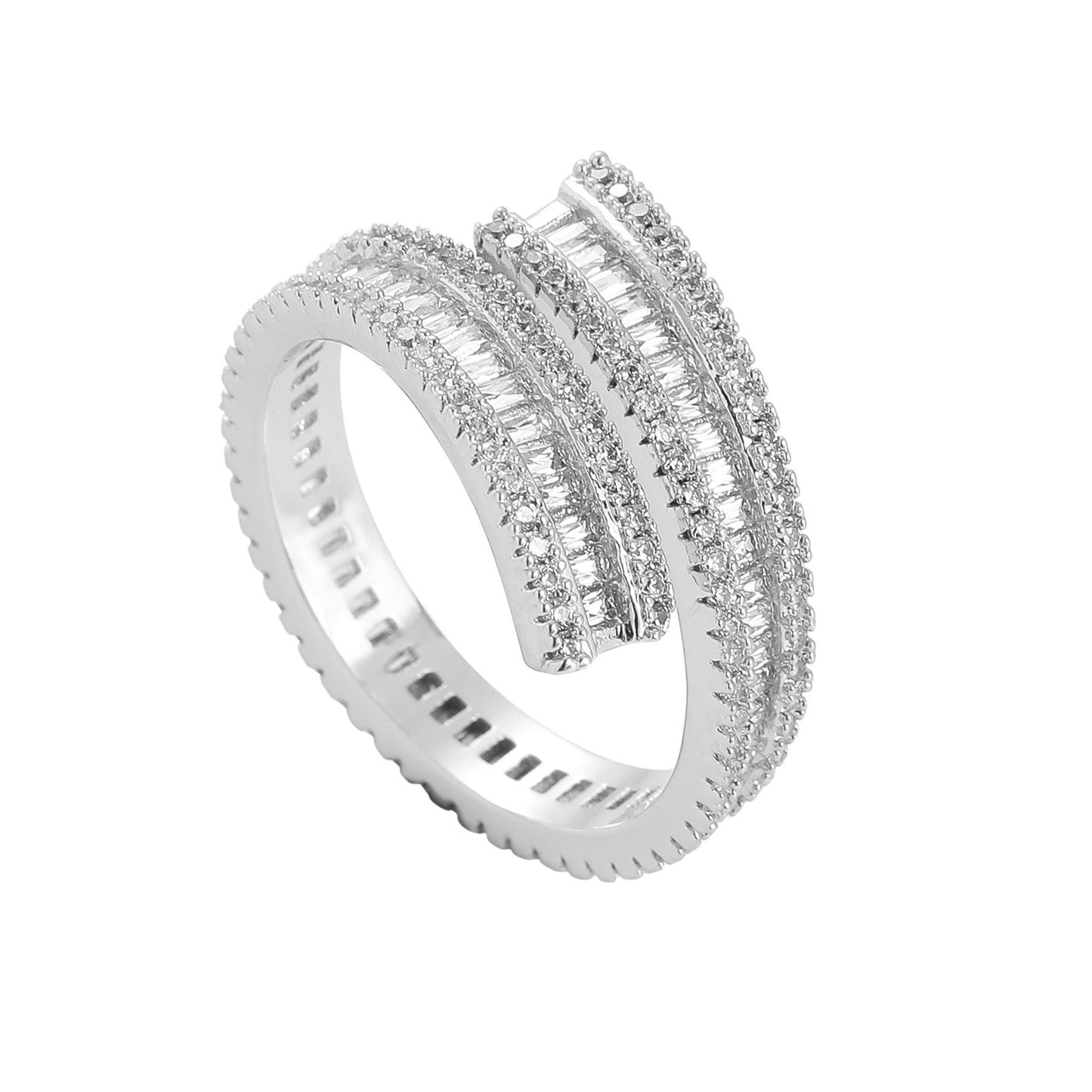Hip Hop Fashion Cubic Zirconia Ring for Men and Women