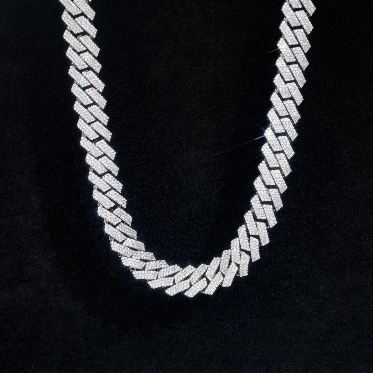 12mm Iced Out Cuban Link Chain Bracelet Necklace, Cubic Zirconia Hip Hop Unisex product image