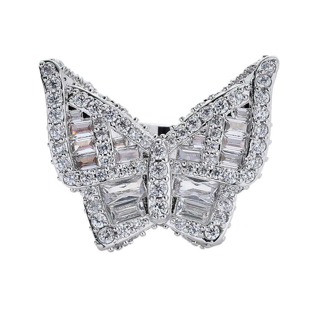 Hip Hop Light Luxury Four Leaf Clover Cubic Zirconia Bracelet for Men and Women