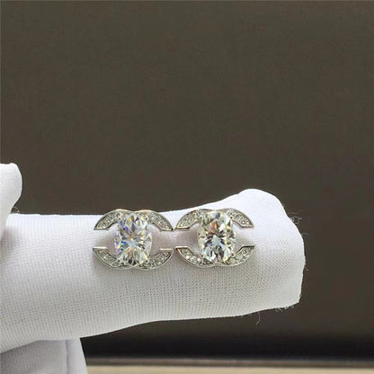 Sparkling Stud Earrings for Women - Radiant, Halo, Bow, Emerald-Cut & Triangle Minimal Earrings