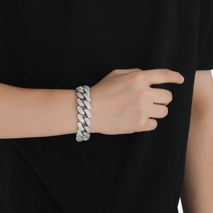 Hip Hop Cuban Link Copper Bracelet for Men