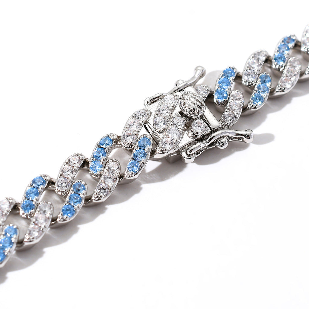 Hip Hop Minimalist Cuban Link Cubic Zirconia Necklace for Men and Women