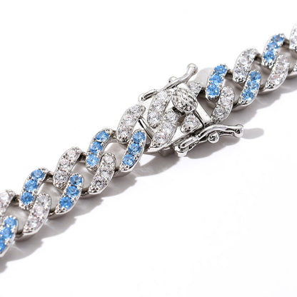 Hip Hop Minimalist Cuban Link Cubic Zirconia Necklace for Men and Women