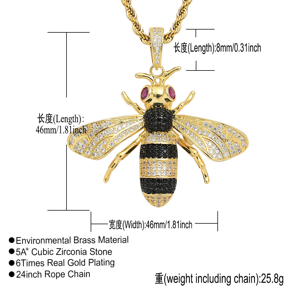 Hip Hop Fashion Copper Pendant Necklace for Men and Women