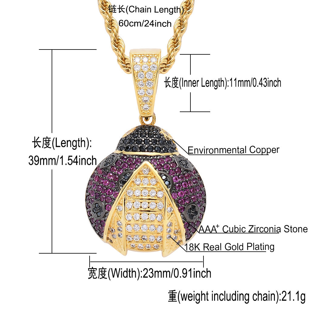 Hip Hop Vintage Fashion Copper Pendant Necklace for Men and Women