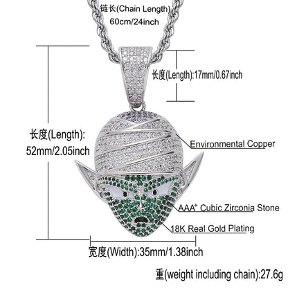 Hip Hop Dragon Copper Pendant Necklace for Men and Women