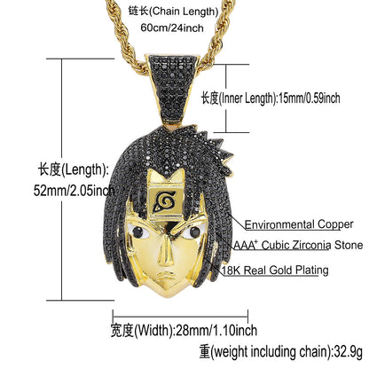 Hip Hop Fashion Cubic Zirconia Pendant Necklace for Men and Women