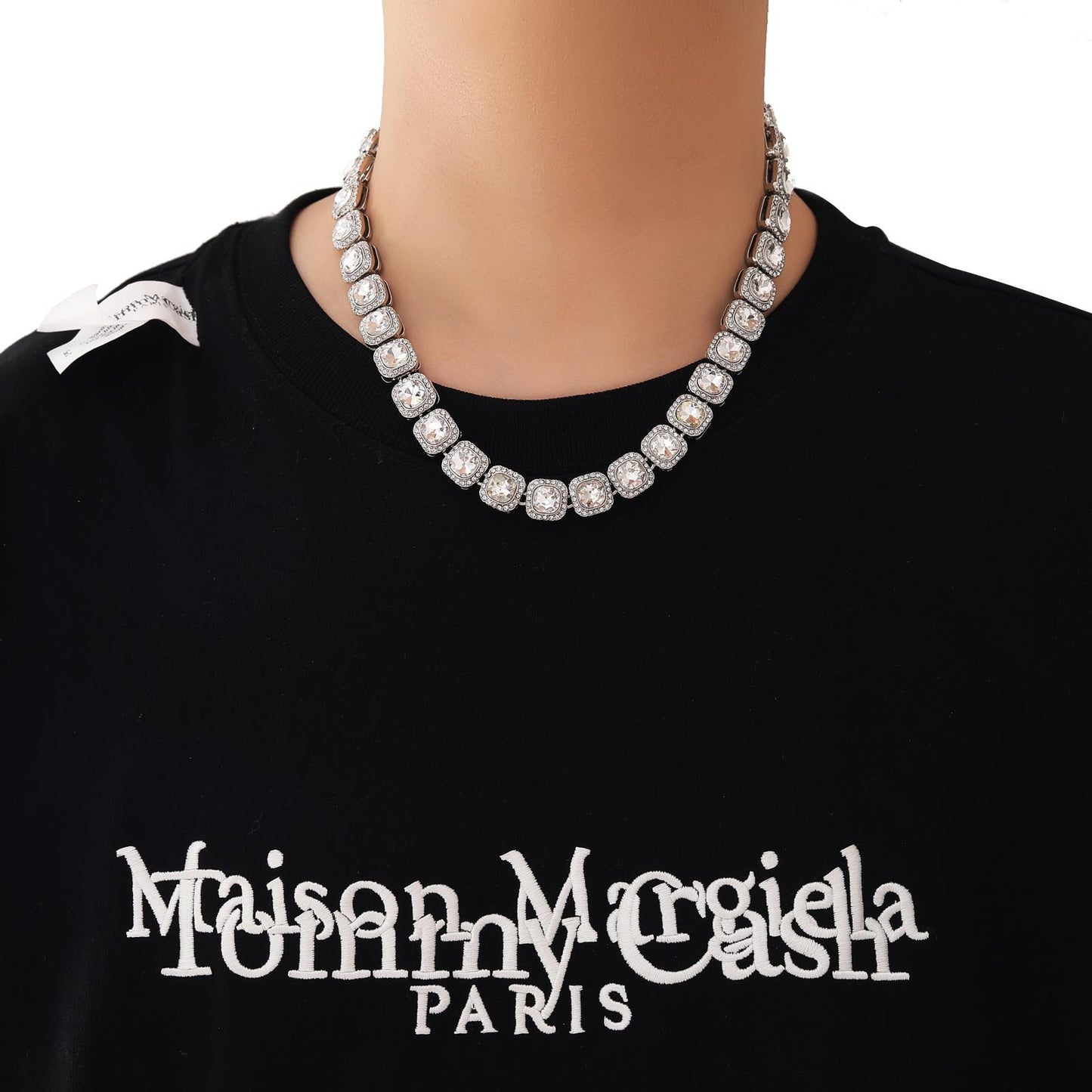 Hip Hop Light Luxury Iced Link Alloy Necklace for Men