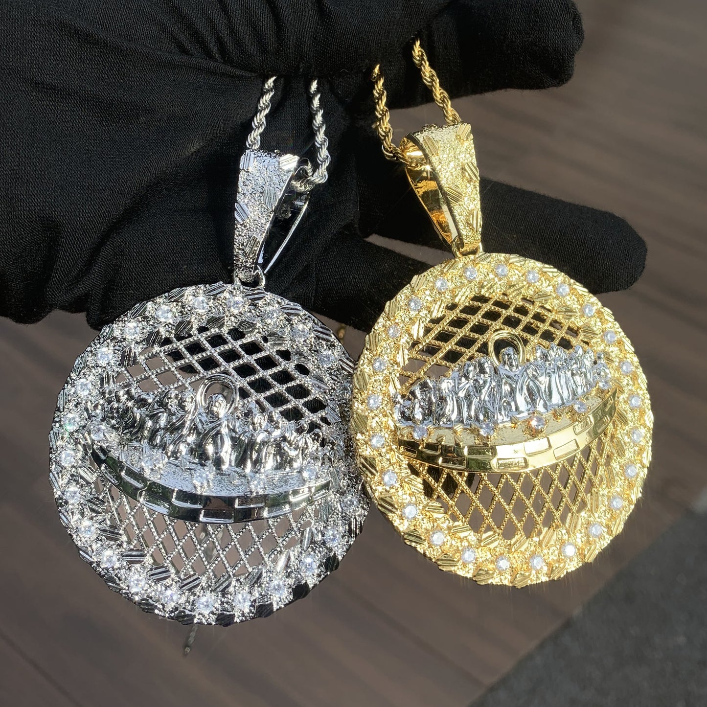 Unisex Basketball Hoop Hip Hop Pendant Necklace