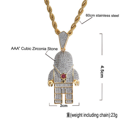 Hip Hop Fashion Stainless Steel Pendant Necklace for Men and Women