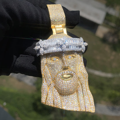 Iced Out Pharaoh Pendant Necklace for Men
