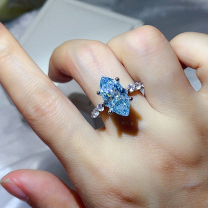 Marquise Moissanite Ring for Women, 3 Carat & 5 Carat Statement Engagement Style Ring