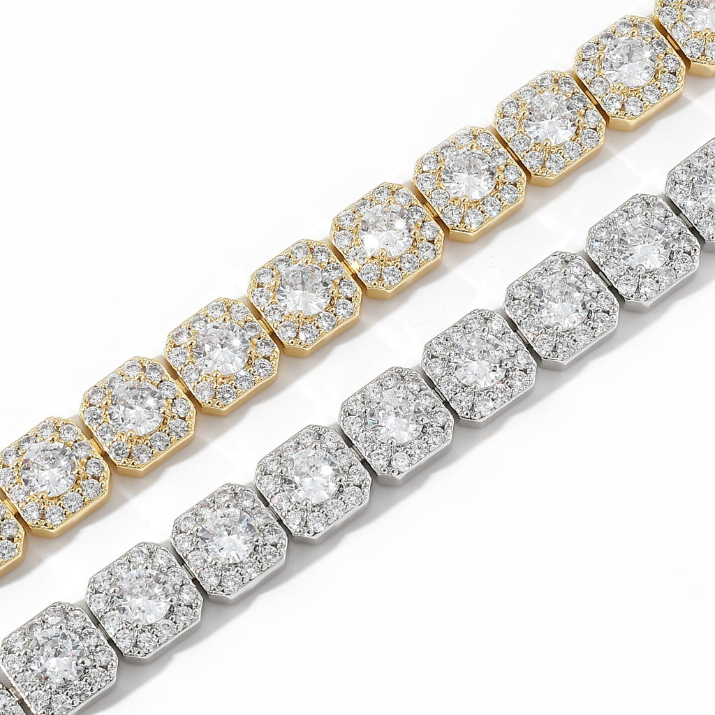 Iced Link Cubic Zirconia Bracelet for Men