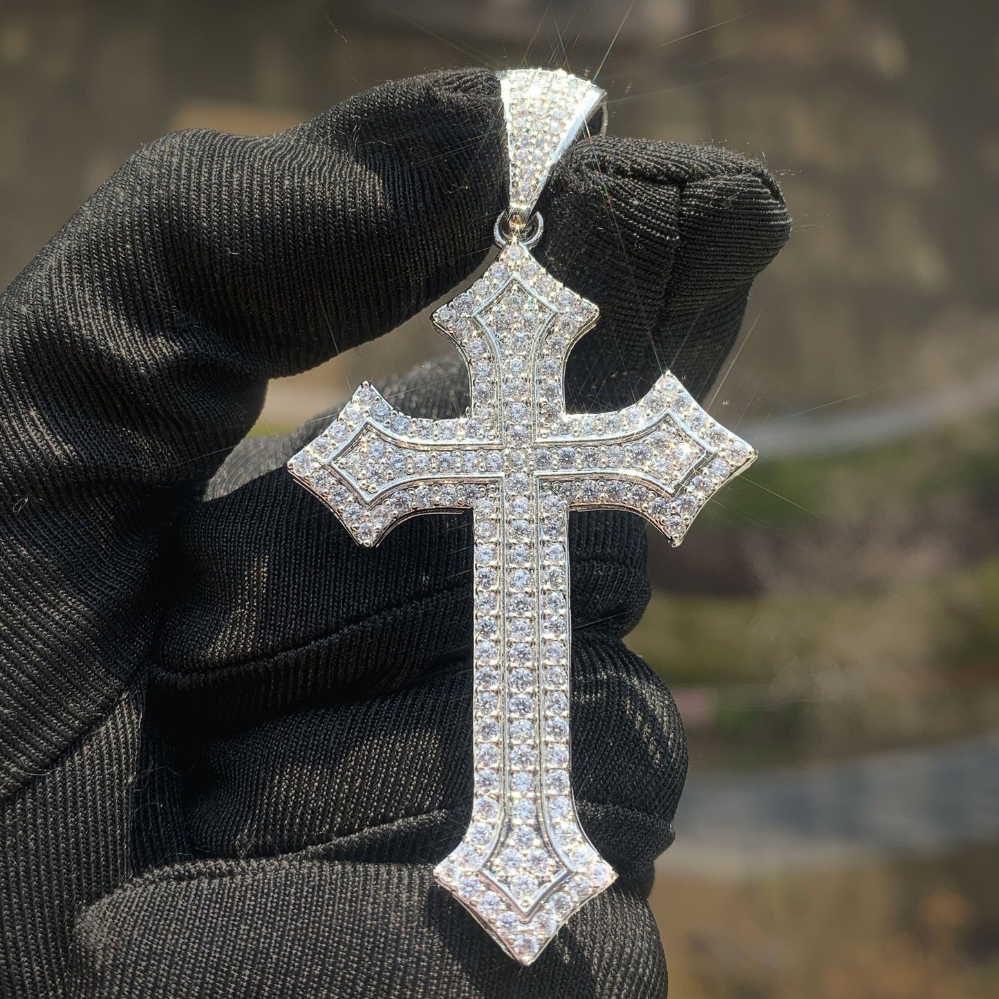 Iced Out Cross Pendant Necklace