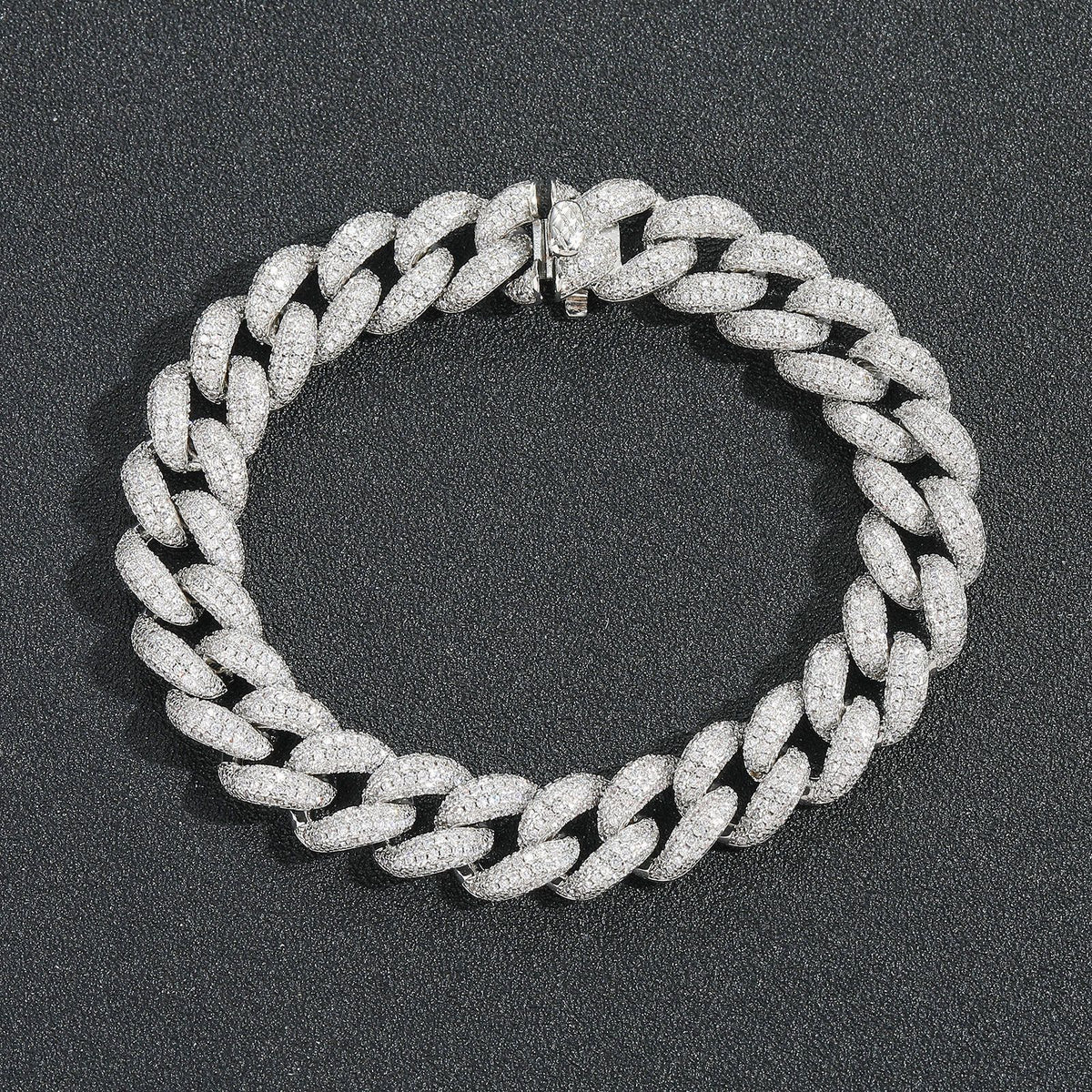 Light Luxury Cuban Link Bubble Cubic Zirconia Bracelet for Men product image