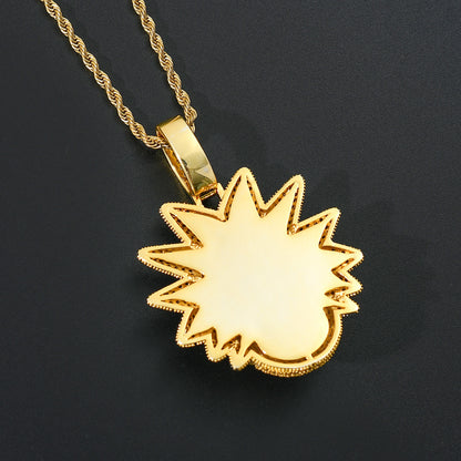 Hip Hop Fashion Cubic Zirconia Pendant Necklace for Men and Women