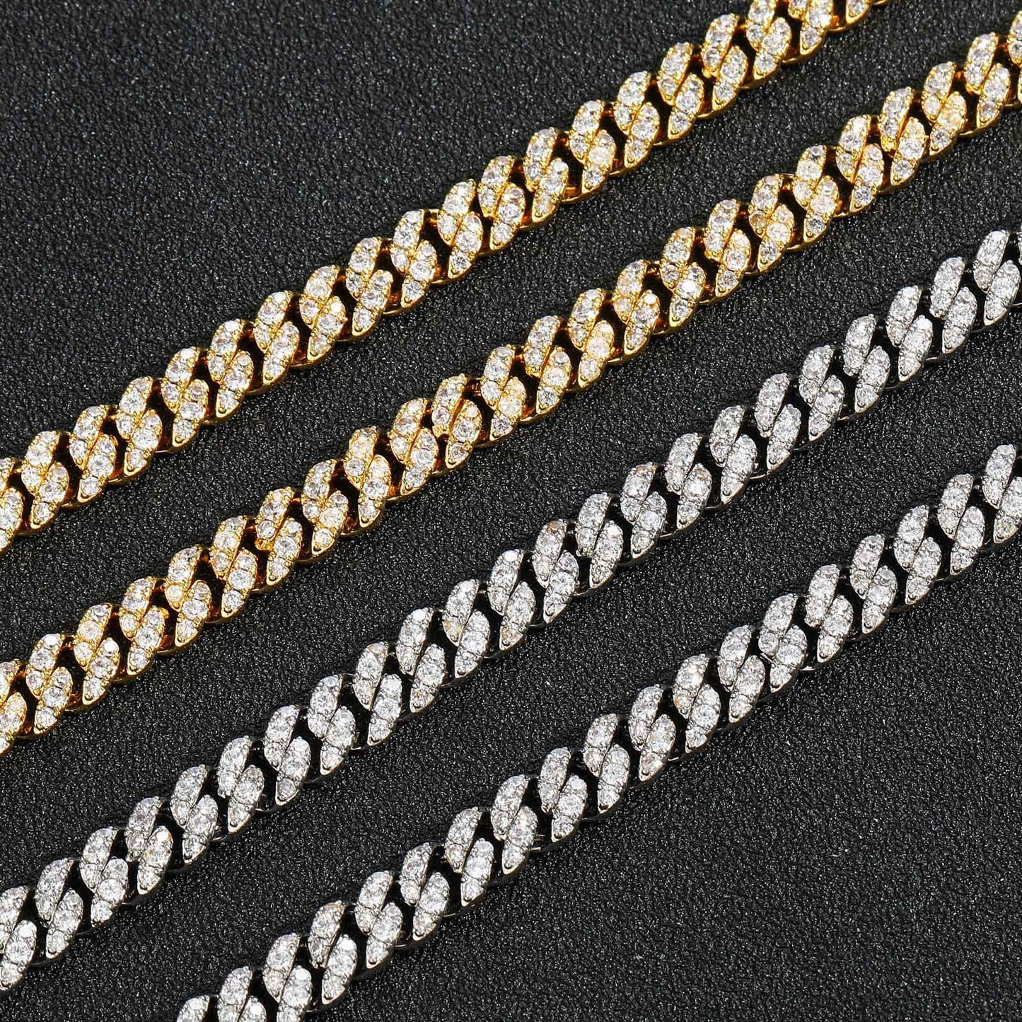 Hip Hop Minimalist Cuban Link Cubic Zirconia Bracelet for Men