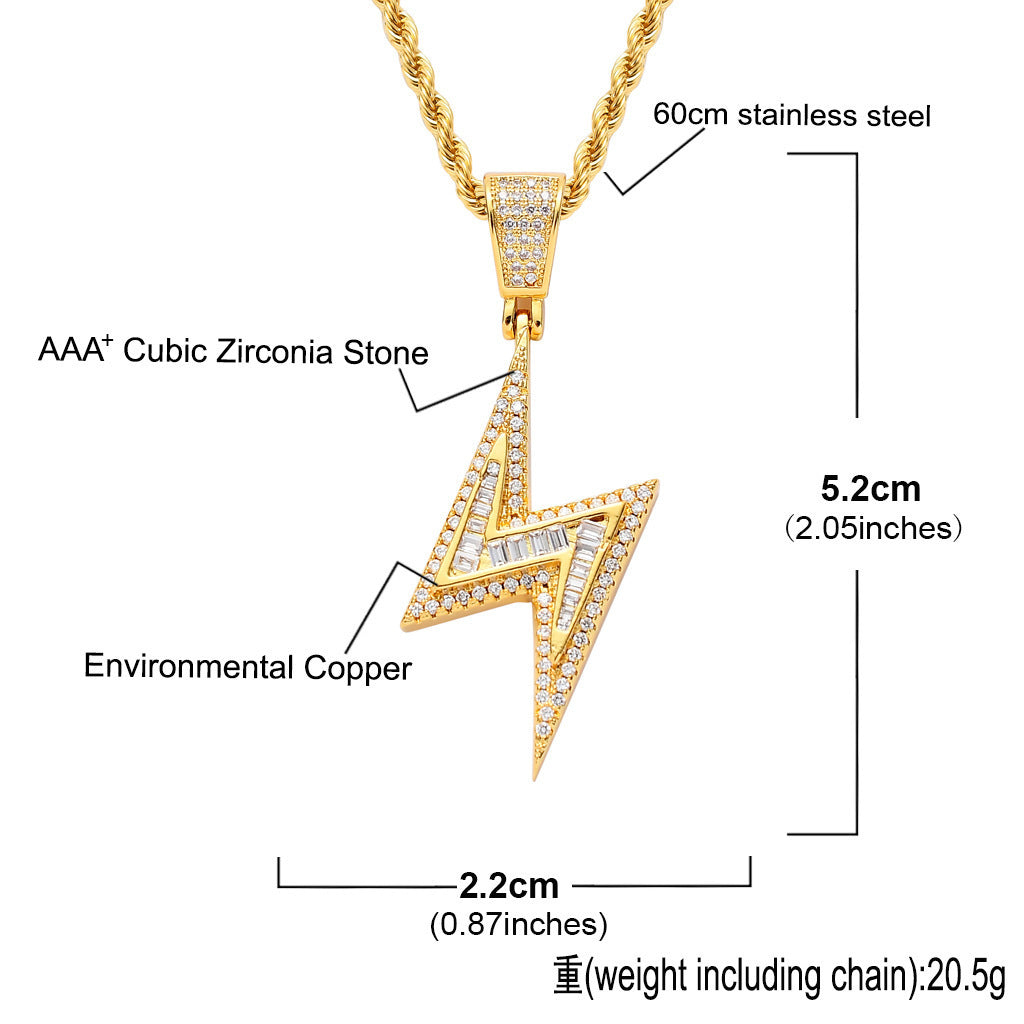 Hip Hop Iced Link Cubic Zirconia Necklace for Men and Women