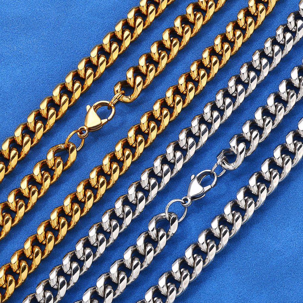 4-9 mm Polished Cuban Stainless steel Bracelet - CHA163 product image