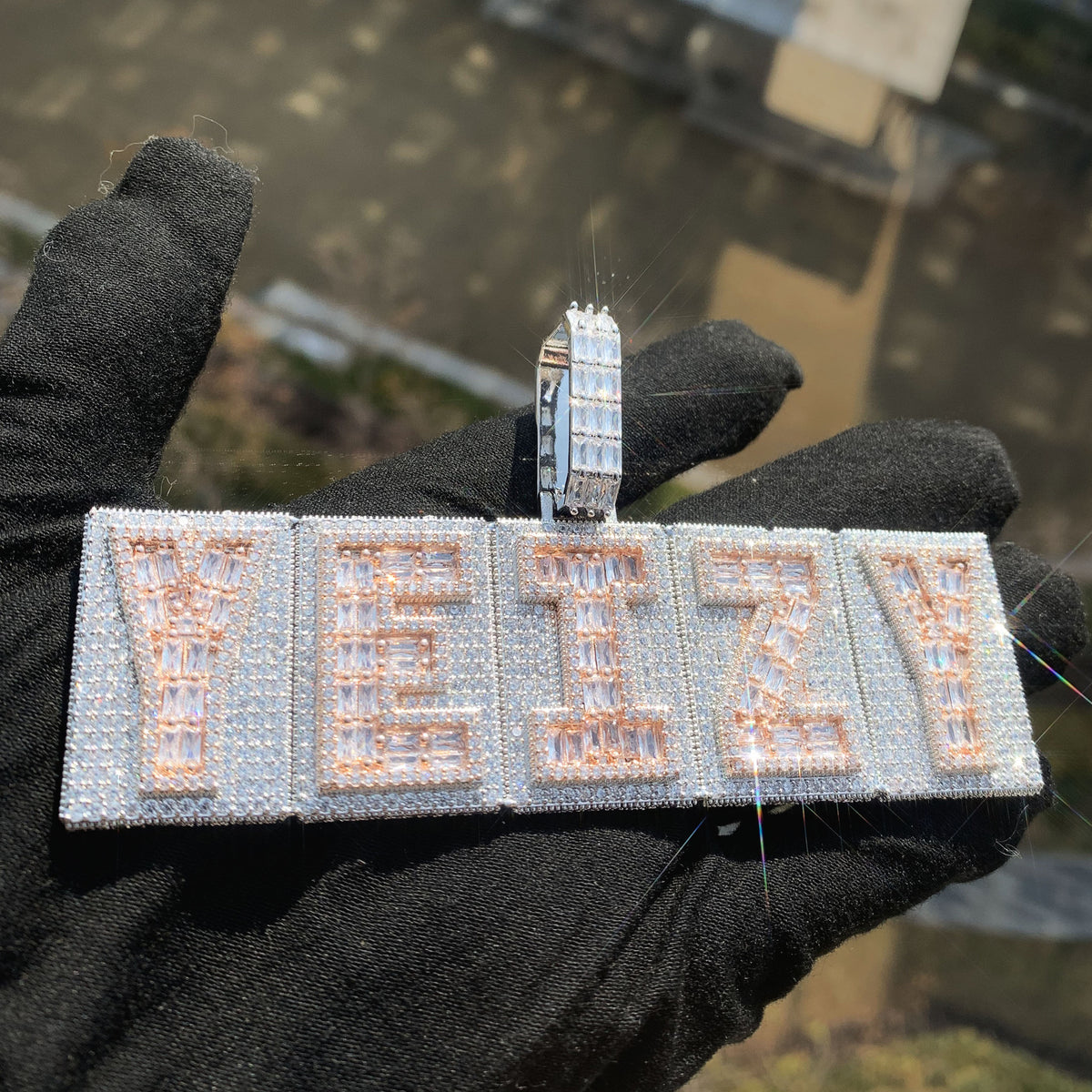 Unisex Iced Out Letter Pendant Necklace product image