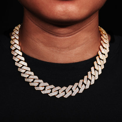 10MM Iced Out Cuban Link Chain Necklace for Men & Women – Geometric Zircon Hip Hop Statement Jewelry
