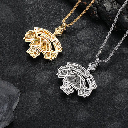 GET MONEY Hip Hop Money Bag Pendant Necklace, Rope Chain, Cubic Zirconia Accent