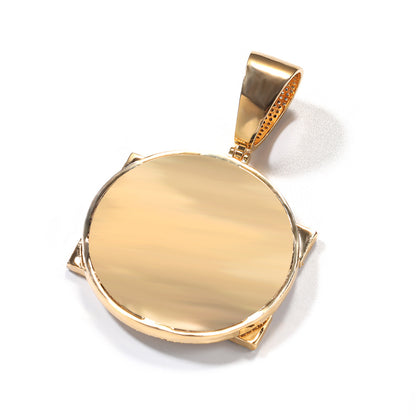53mm Iced Out Initial Letter Pendant Necklace