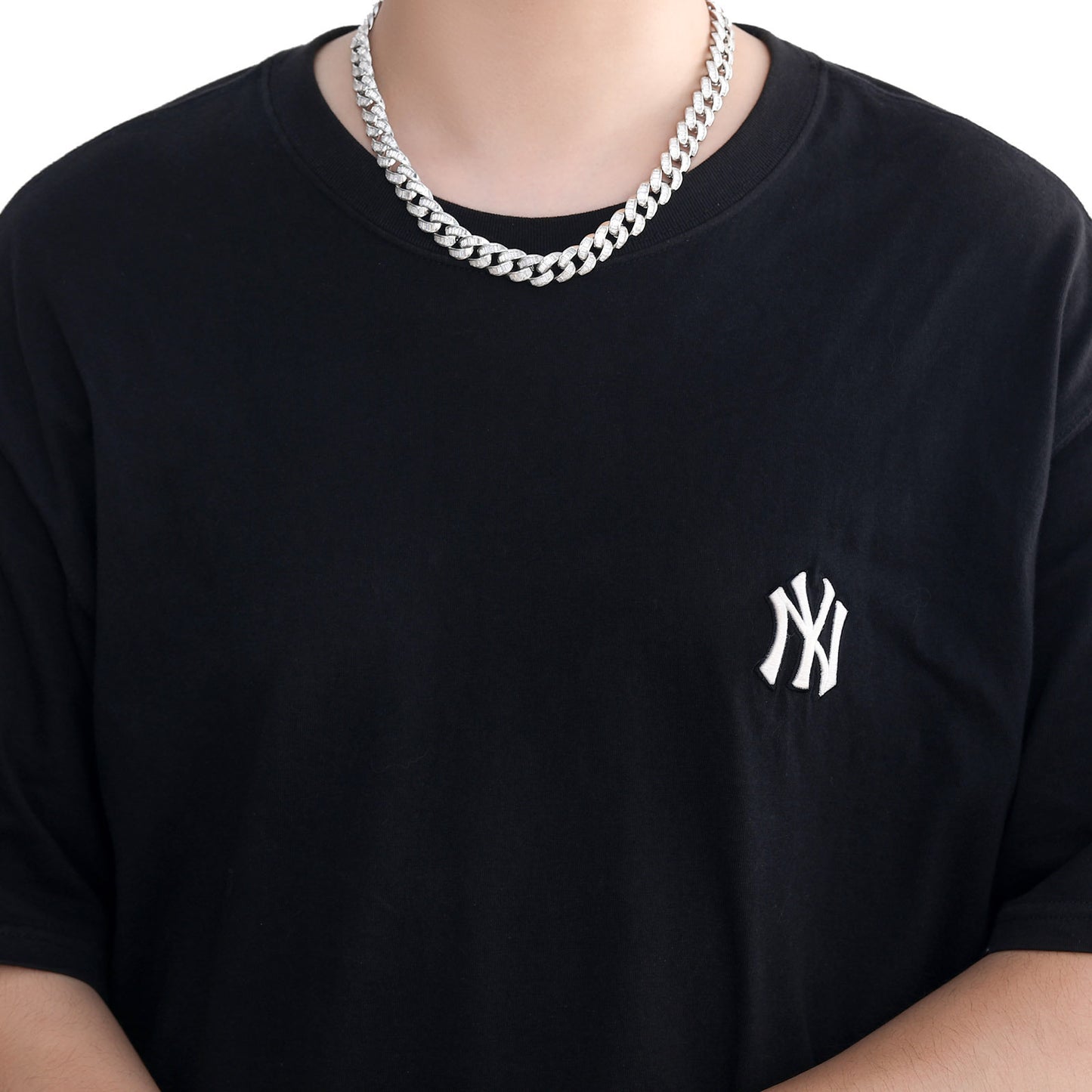 Hip Hop Cuban Link Cubic Zirconia Necklace for Men