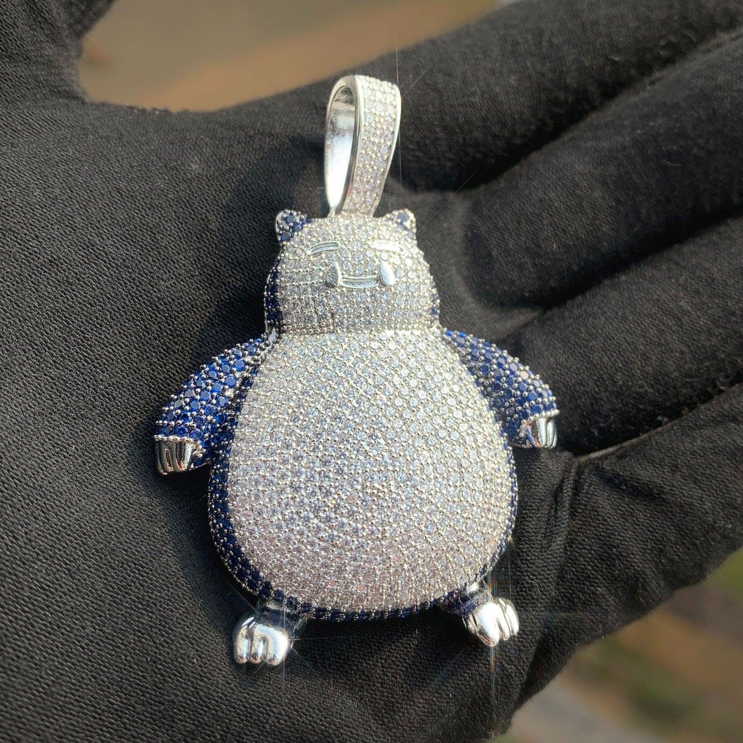 Iced Out Cartoon Pendant Necklace