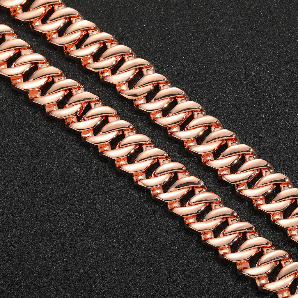 Hip Hop Diamond Shape Cuban Link Cubic Zirconia Bracelet for Men