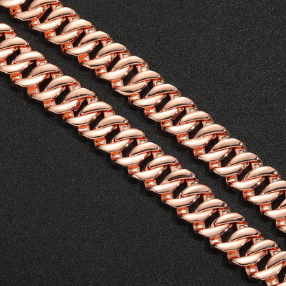 Hip Hop Diamond Shape Cuban Link Cubic Zirconia Bracelet for Men