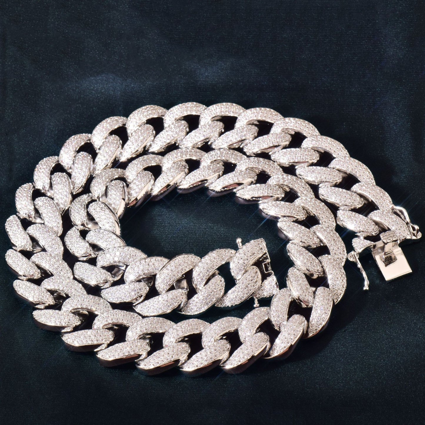 Iced Out Cuban Chain Set