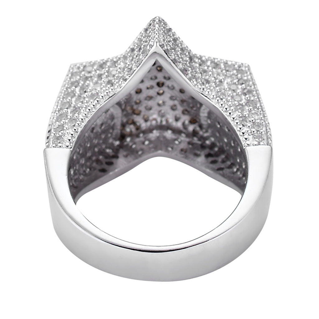 Light Luxury Star Copper Ring for Men and Women
