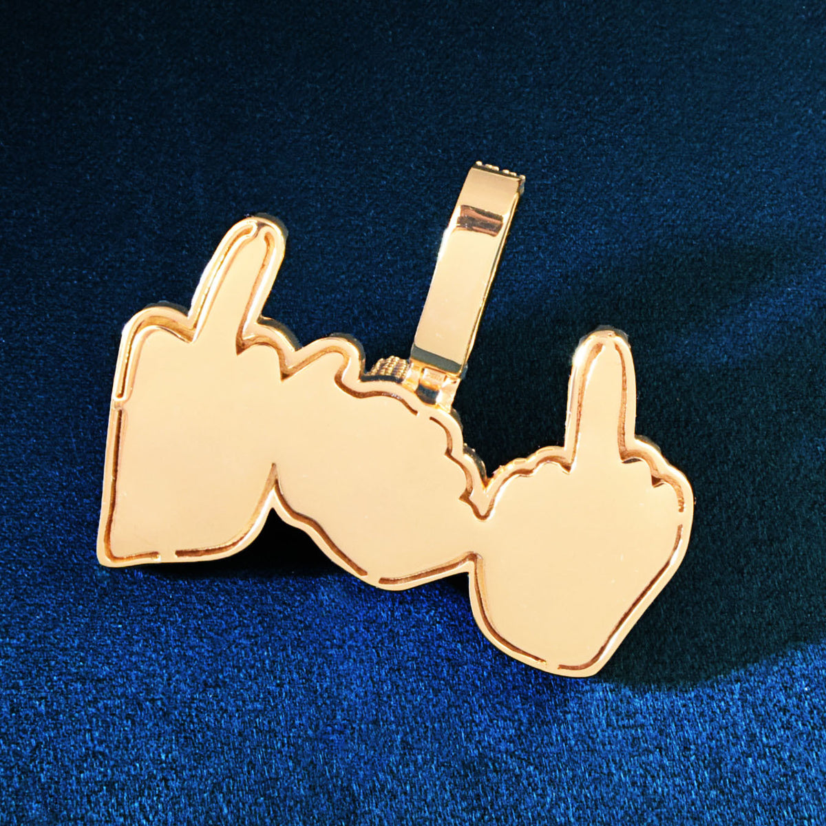 Iced Out Gesture Pendant Necklace product image