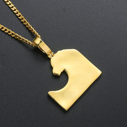 Hip Hop Punk Fashion Copper Pendant Necklace for Men and Women