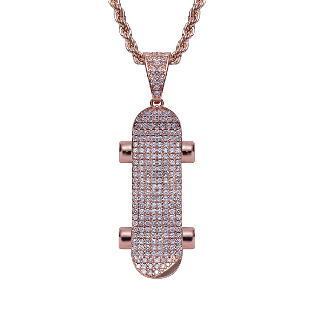 Hip Hop Dog Cubic Zirconia Pendant Necklace for Men and Women