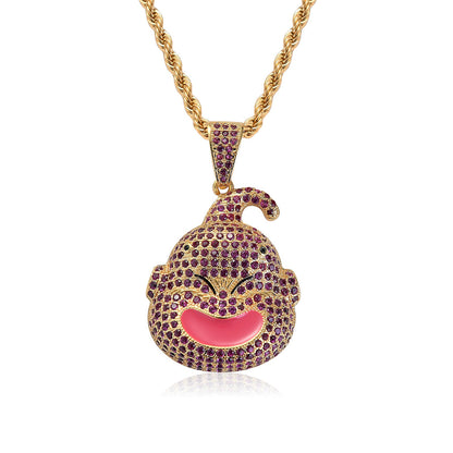 Hip Hop Dragon Cubic Zirconia Pendant Necklace for Men and Women