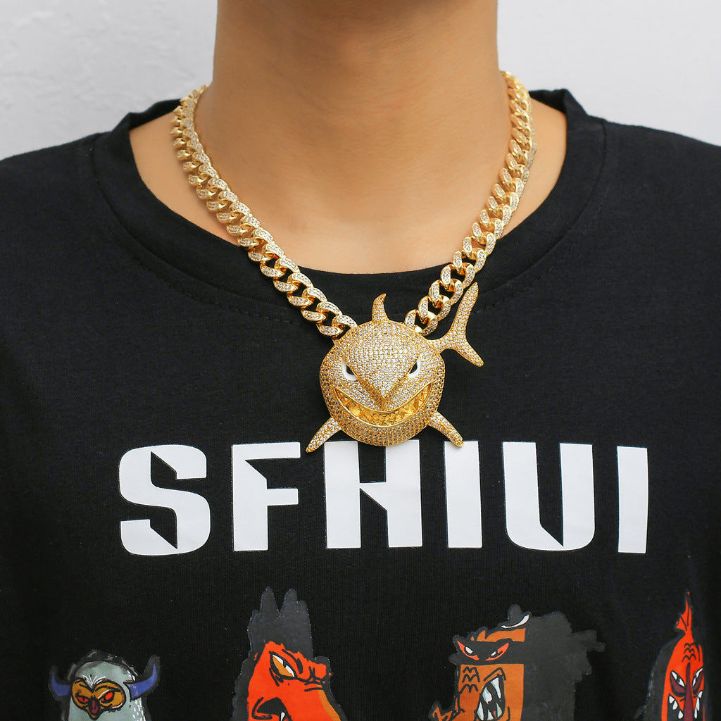 Hip Hop Cuban Link Cubic Zirconia Necklace for Men and Women