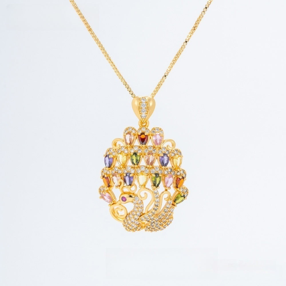 Elegant Ice Flower Statement Pendant Necklace for Women Party Jewelry product image
