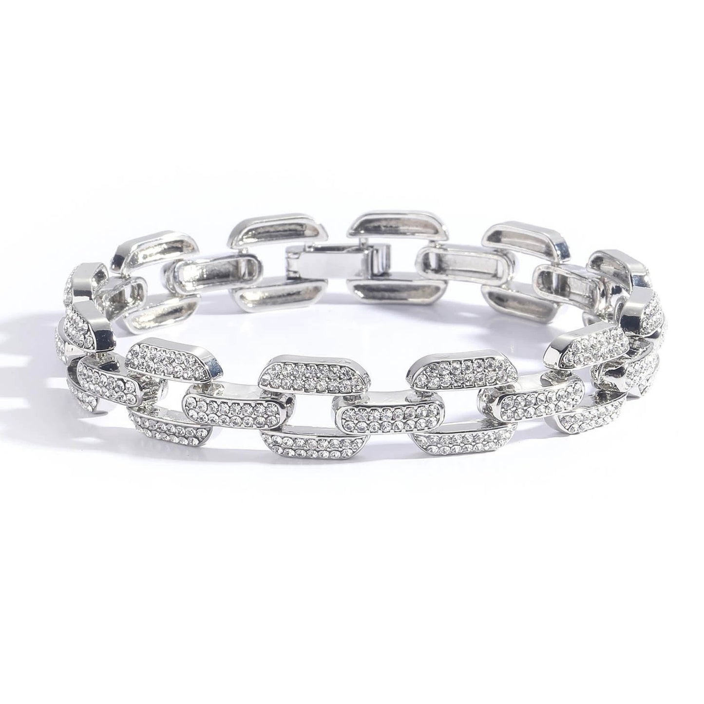 Hip Hop Geometric Cuban Link Alloy Necklace for Men