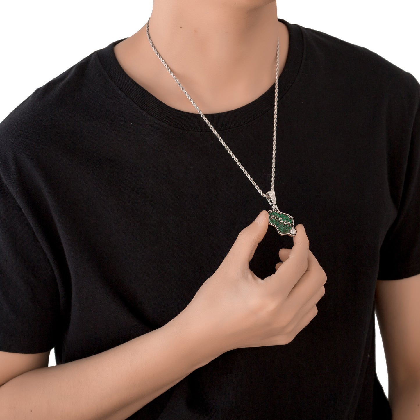 Hip Hop Tiger Copper Pendant Necklace for Men and Women