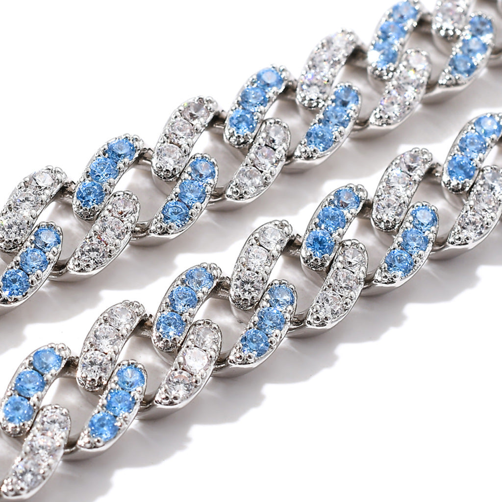 Hip Hop Cuban Link Cubic Zirconia Bracelet for Men and Women