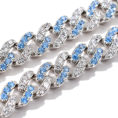 Hip Hop Cuban Link Cubic Zirconia Bracelet for Men and Women