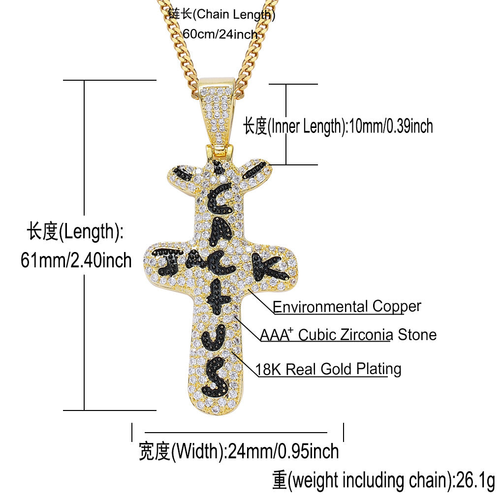 Hip Hop Cuban Link Cubic Zirconia Necklace for Men and Women