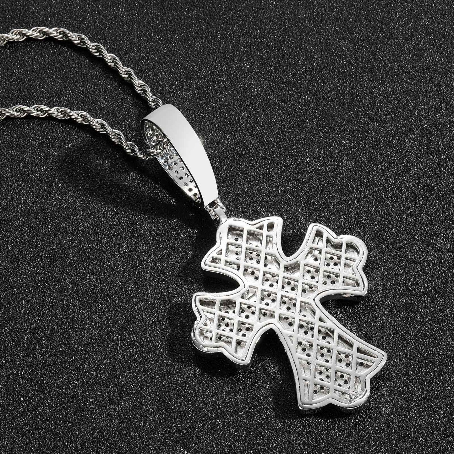Hip Hop Minimalist Cross Copper Pendant Necklace for Men and Women