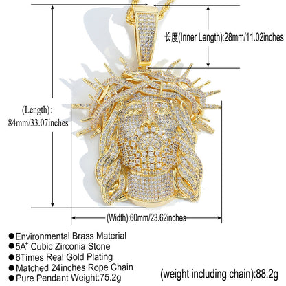 Hip Hop Copper Pendant Necklace for Men and Women