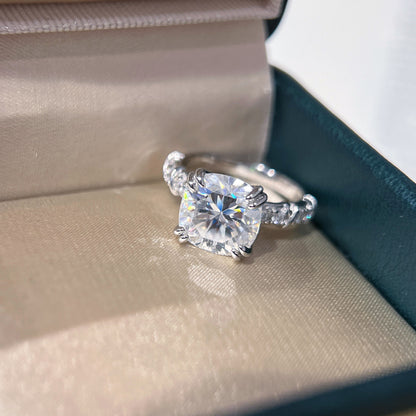 5 Carat Cushion Cut Moissanite Ring