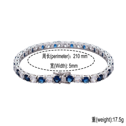Hip Hop Four Leaf Clover Cubic Zirconia Necklace for Men and Women