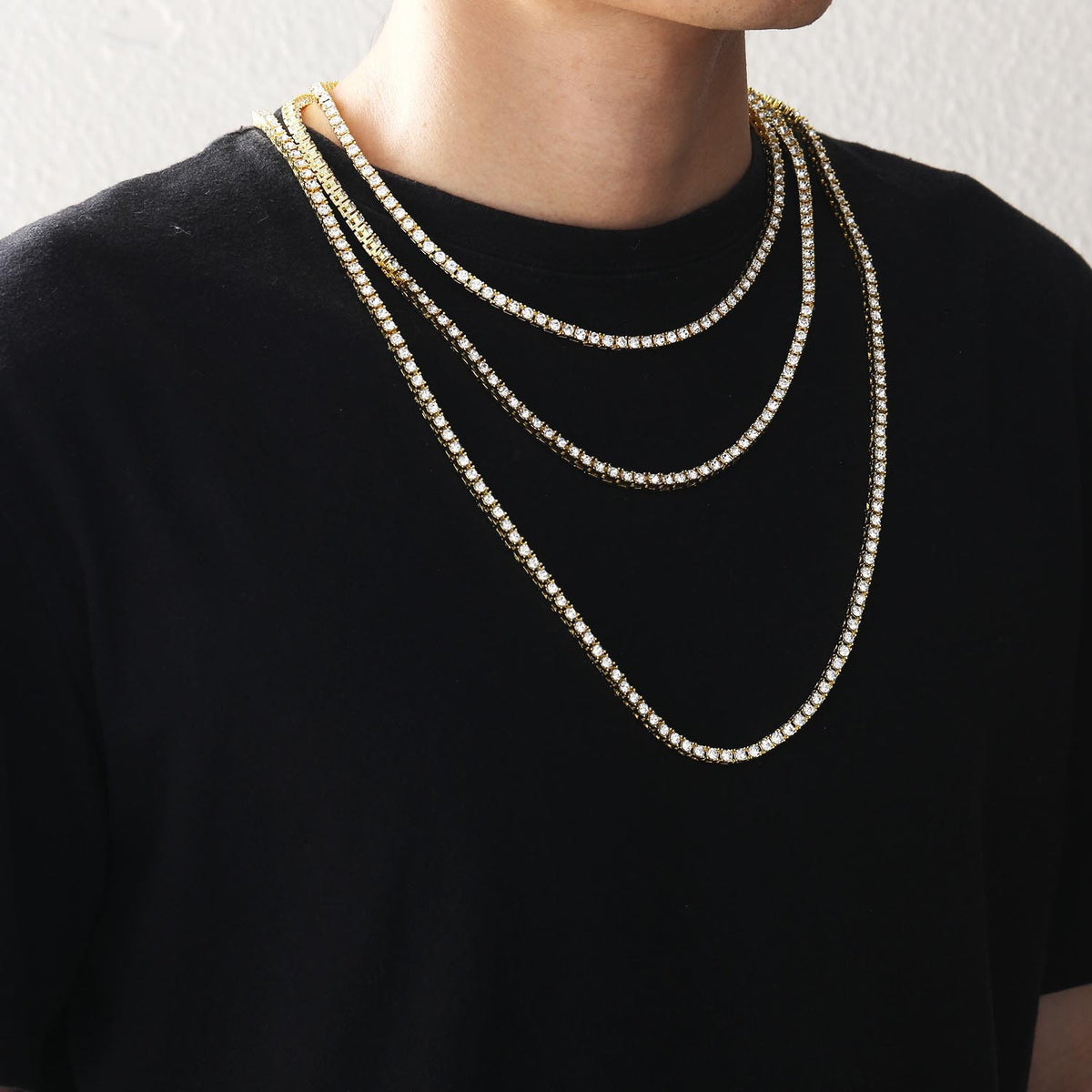 Hip Hop Tennis Chain Alloy Necklace for Men product image